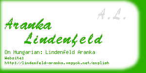 aranka lindenfeld business card